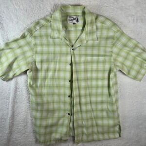Chubby Wood XL Golfwear Essentials Plaid Short Sleeve Button Up Shirt Men‎